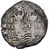 Image 1 : BOLIVIA, Potosí, cob 8 reales, 1654 E, •PH• at top, NGC VF details / saltwater dam