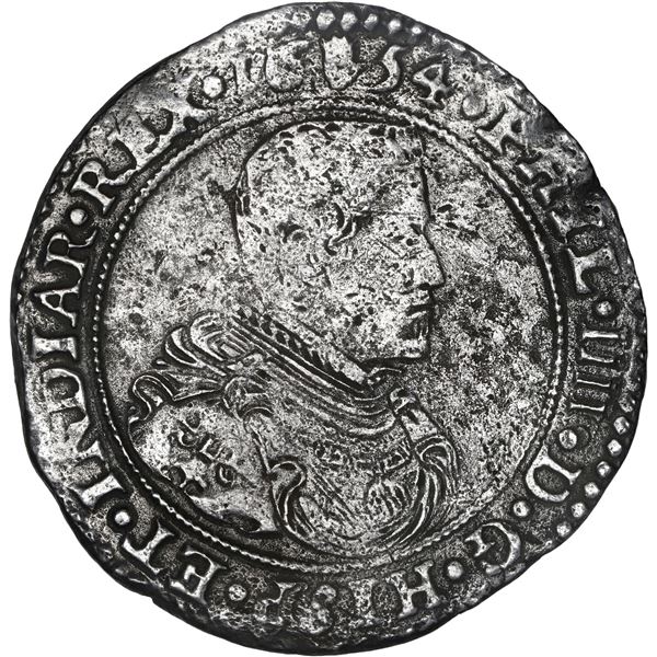 NETHERLANDS (Spanish), Brabant, Antwerp mint, portrait ducatoon, Philip IV, 1654.
