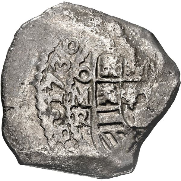 MEXICO, Mexico City, cob 8 reales, 1730 R, NGC VF details / saltwater damage (Shipwreck Blue Label),