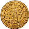 Image 1 : INDIA (British), Madras Presidency, gold 2 pagodas, no date (1808-15), 18 stars, NGC MS 63 (Shipwrec