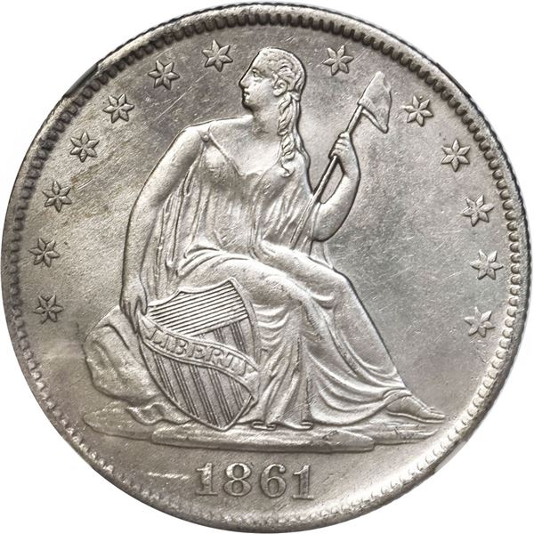 UNITED STATES, New Orleans mint, Seated Liberty half dollar, 1861-O, Confederate States issue (die W