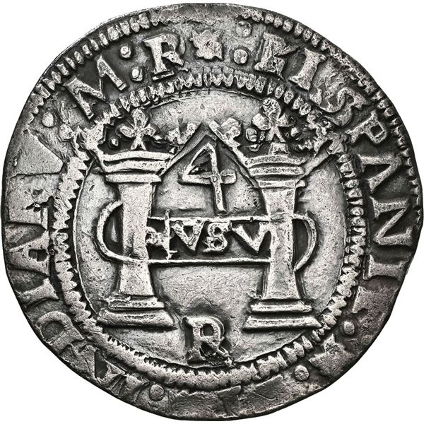 MEXICO, Mexico City, 4 reales, Charles-Joanna, "Early Series," assayer R (Rincón) at bottom between
