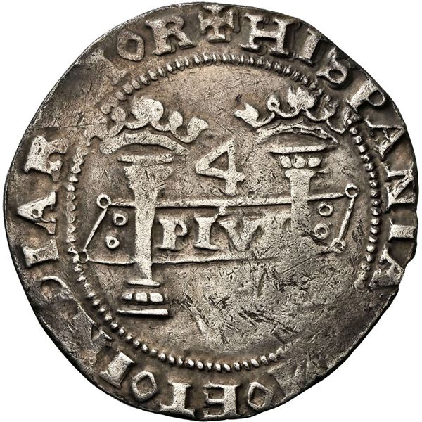MEXICO, Mexico City, 4 reales, Charles-Joanna, "Early Series," assayer P to left, mintmark M to righ