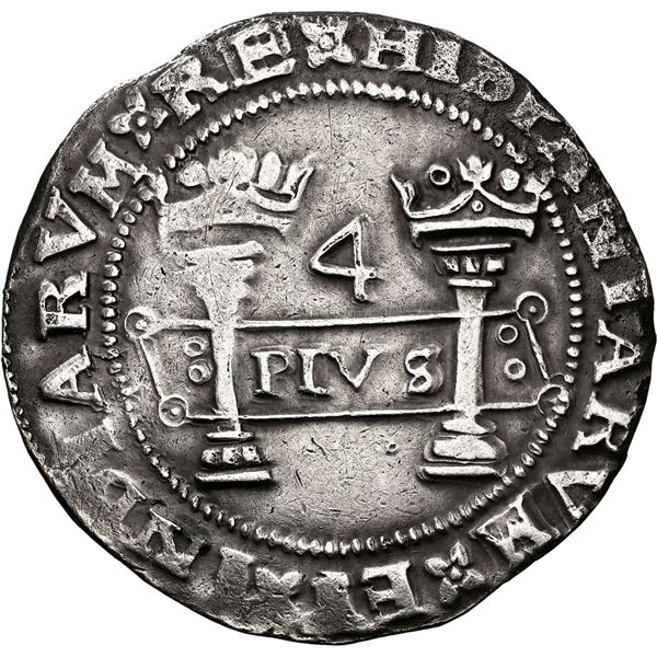 MEXICO, Mexico City, 4 reales, Charles-Joanna, "Early Series," assayer P to right, mintmark M to lef