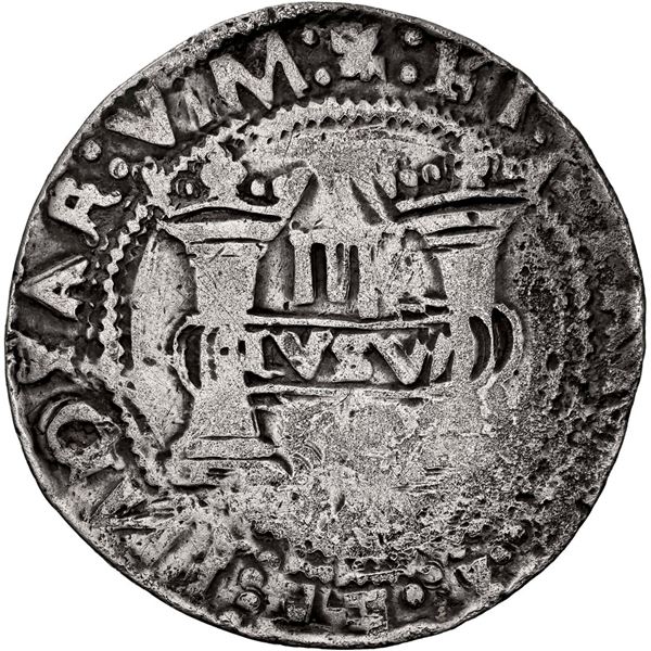 MEXICO, Mexico City, 3 reales, Charles-Joanna, "Early Series," assayer Gothic R (Rincón) at bottom b
