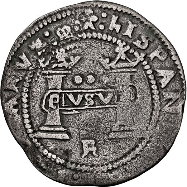 MEXICO, Mexico City, 3 reales, Charles-Joanna, "Early Series," assayer Gothic R (Rincón) at bottom b