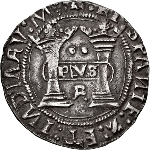 MEXICO, Mexico City, 2 reales, Charles-Joanna, "Early Series," assayer Gothic R (Rincón) at bottom b