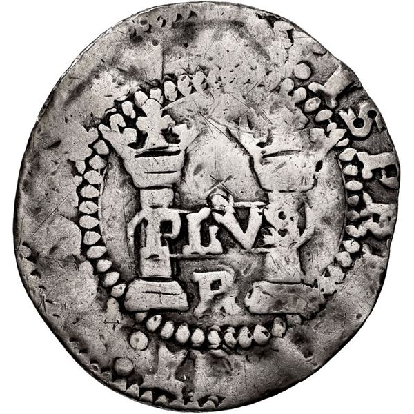 MEXICO, Mexico City, ½ real, Charles-Joanna, "Early Series," assayer Gothic R (Rincón) at bottom bet
