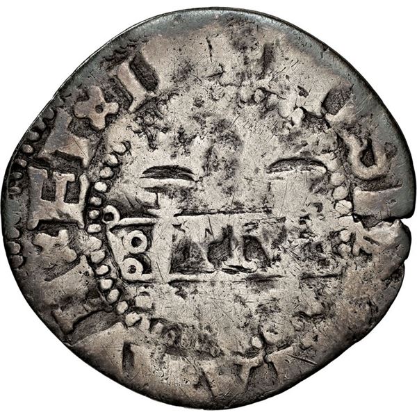 MEXICO, Mexico City, ½ real, Charles-Joanna, "Early Series," assayer F to right of monogram, mintmar
