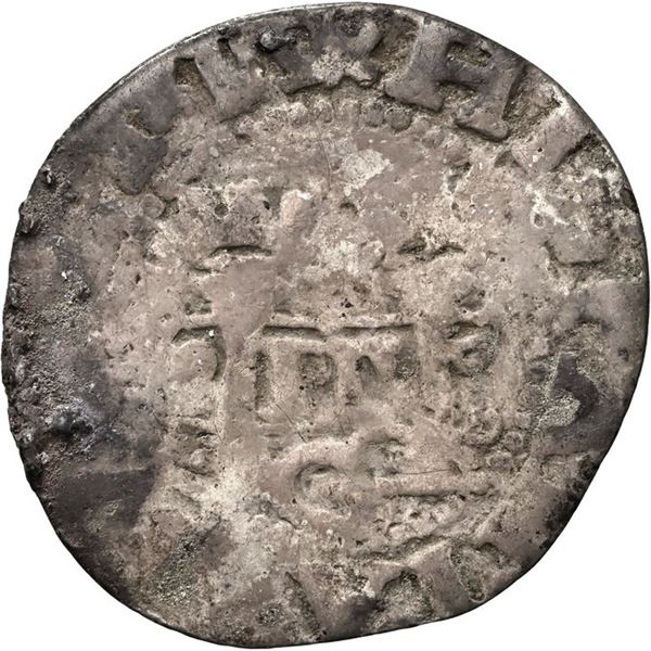 MEXICO, Mexico City, ½ real, Charles-Joanna, "Early Series," assayer G between bottoms of pillars, m