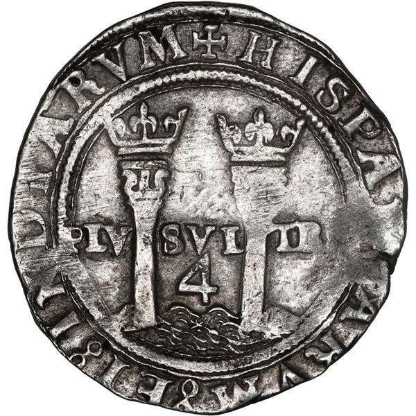 MEXICO, Mexico City, 4 reales, Charles-Joanna, "Late Series," assayer L to right, mintmark oM to lef