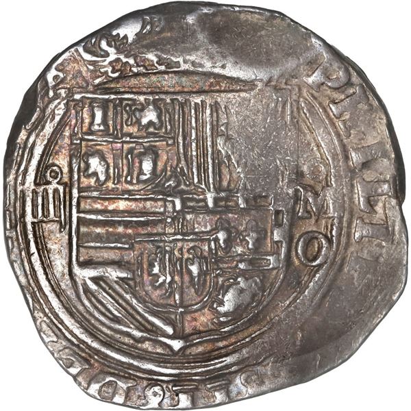 MEXICO, Mexico City, cob 4 reales, Philip II, assayer O below mintmark oM to right, denomination o-I