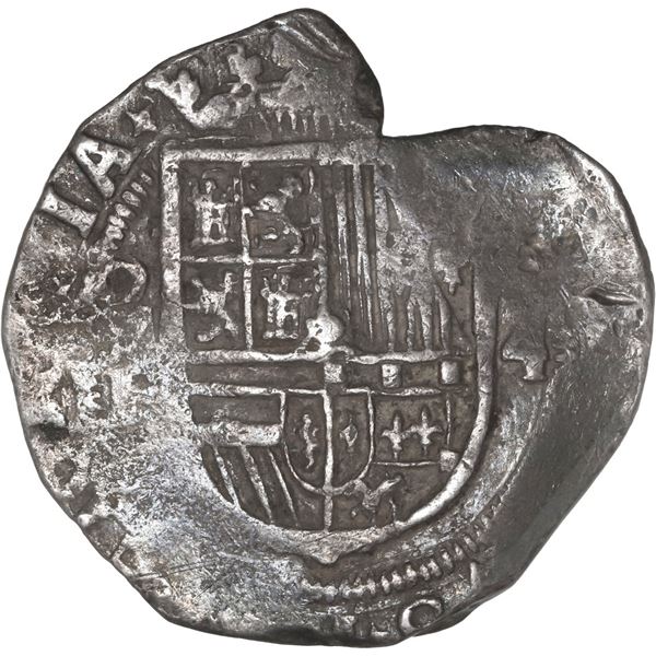MEXICO, Mexico City, cob 4 reales, Philip III, assayer F (pre-dated type), ex-Hubbard.