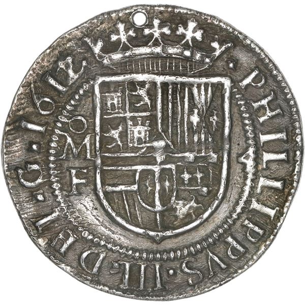 MEXICO, Mexico City, cob 4 reales Royal (galano), 1612/1 F, unique.