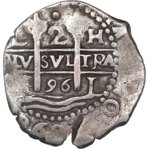PERU, Lima, cob 2 reales, 1696 H.
