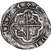 Image 2 : PERU, Lima, cob 2 reales, Philip II, assayer Diego de la Torre, *-ii to left, P-oD to right.