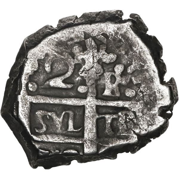 PERU, Lima, cob 2 reales, 1750 R, rare.