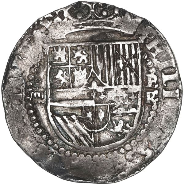 BOLIVIA, Potosí, cob 4 reales, Philip II, assayer R (Rincón) to right, rare, ex-Ponte.