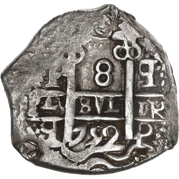 BOLIVIA, Potosí, cob 8 reales, 1752 q.