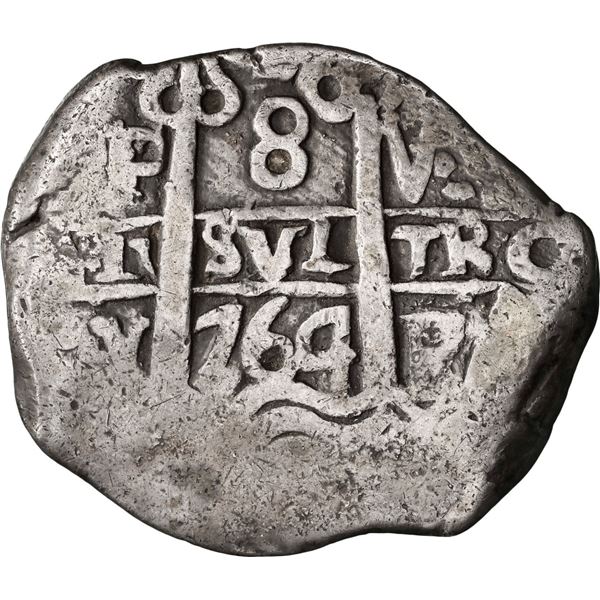 BOLIVIA, Potosí, cob 8 reales, 1764 V-Y, NGC VF 25.