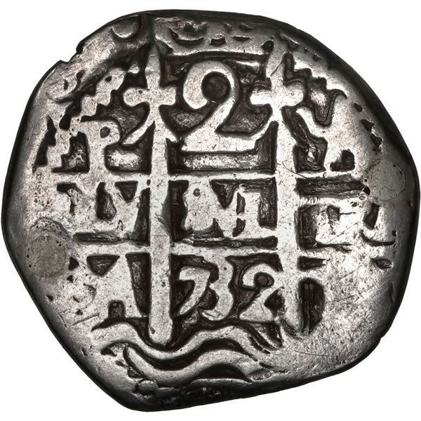 BOLIVIA, Potosí, cob 2 reales, 1732 YA, rare.
