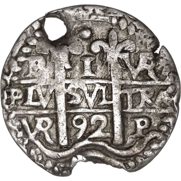 BOLIVIA, Potosí, cob 1 real Royal (galano), 1692 VR, unique.