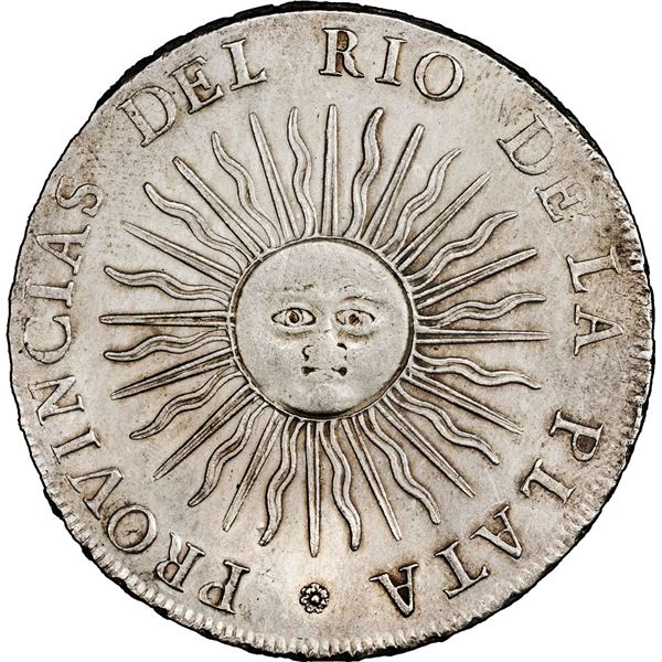 ARGENTINA (River Plate Provinces), Potosí mint, 8 reales, 1813 J, PCGS AU details / cleaned.