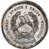 Image 2 : ARGENTINA (Buenos Aires), 4 reales-sized medal, 1854, standing steer / Constitution, struck over a c