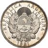 Image 2 : ARGENTINA, 1 peso "patacón," 1881, NGC MS 62.