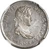 Image 1 : BOLIVIA, Potosí, bust ½ real, Ferdinand VII, 1825 JL, NGC MS 64.