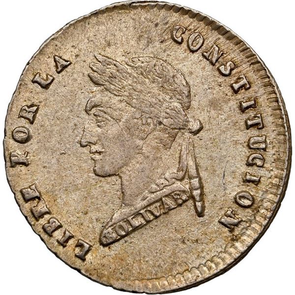BOLIVIA, Potosí, ½ sol, 1854 MJ, NGC MS 63.