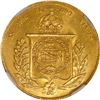 Image 2 : BRAZIL, Rio, gold 20000 reis, 1853, NGC MS 65, finest known in NGC census, with WINGS gold sticker, 