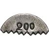 Image 1 : BRAZIL, War of the Triple Alliance, 200 reis "half balastraca," countermark incuse "200" (1864-70) o