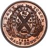 Image 2 : CANADA, Province of Canada, Bank of Montreal (struck in England), copper "front view" half penny tok
