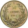 Image 2 : CHILE, Santiago, 50 centavos, 1905, NGC MS 65 (Colección Val y Mexía Label), ex-Pat Johnson.