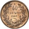 Image 2 : CHILE, Santiago, 40 centavos, 1907, NGC MS 65 (Colección Val y Mexía Label), "top pop."
