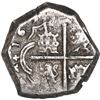 Image 2 : COLOMBIA, Cartagena, cob 4 reales, 163(2-3), assayer E below mintmark C to right, denomination IIII 