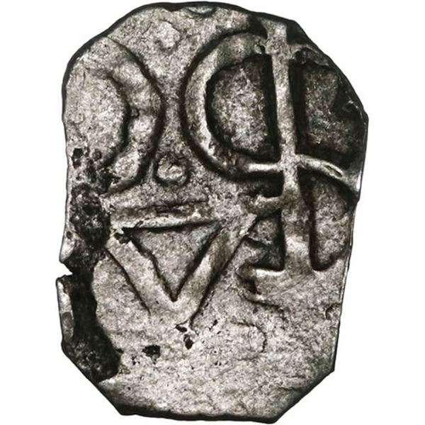 COLOMBIA, Cartagena, low silver "imitation cob" ½ real, Ferdinand VII, no date (ca. 1815), very rare