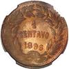 Image 2 : HONDURAS, Tegucigalpa, bronze 1 centavo, 1896, NGC MS 63 BN.