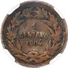 Image 2 : HONDURAS, Tegucigalpa, copper 1 centavo, 1904, NGC VF 35 BN, ex-O'Brien.
