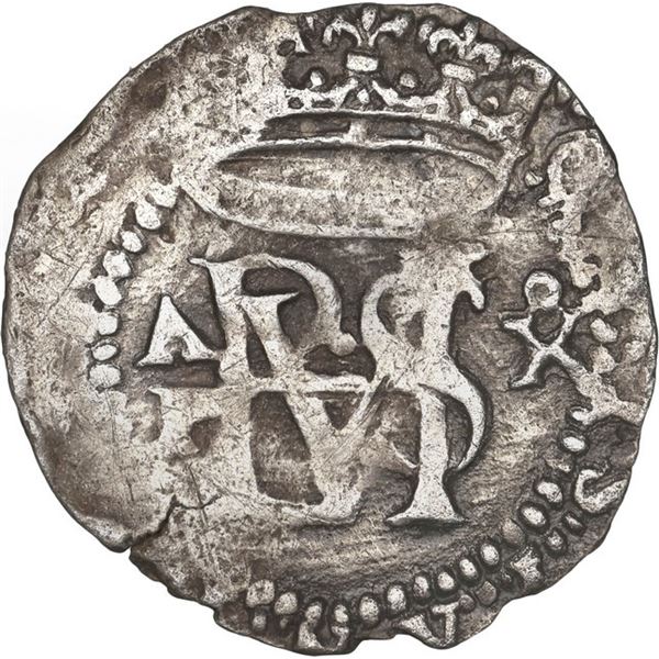 PANAMA, cob ½ real, Philip II, assayer oX to right, mintmark AP to left, very rare, NGC XF 40, fines