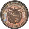 Image 2 : PANAMA, struck at the Philadelphia mint, proof 25 centésimos, 1904, very rare, NGC PF 64.