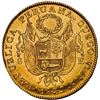 Image 2 : PERU, Cuzco, gold 8 escudos, 1832 Vo.Ar.Sh., without dot after CUZCO, NGC UNC details / cleaned, ex-
