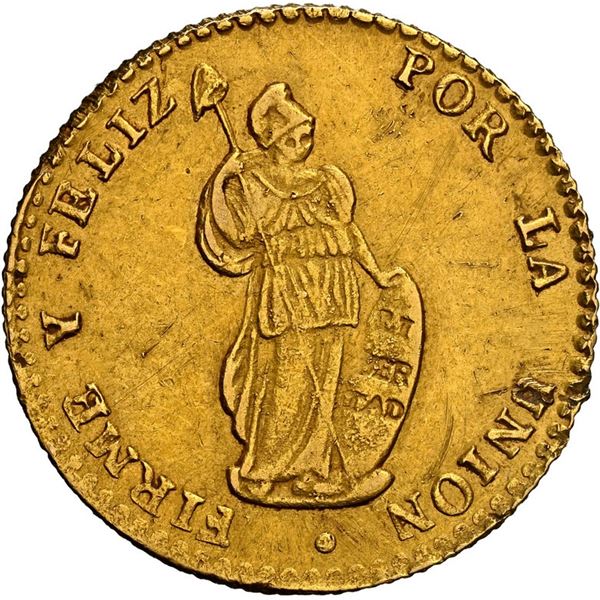 PERU, Lima, gold 2 escudos, 1855 MB, NGC AU details / cleaned, ex-Almenara.