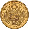 Image 2 : PERU, Lima, gold 20 soles, 1863 YB, NGC MS 60, ex-Almenara.