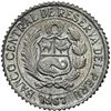 Image 1 : PERU, Lima, aluminum off-metal specimen 5 centavos, 1967, NGC MS 64, finest and only example in NGC 