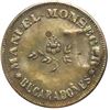 Image 1 : PUERTO RICO (under Spain), Bucarabones, Manuel Monsegur, brass 10 almudes hacienda token, no date (c
