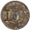 Image 2 : PUERTO RICO (under Spain), Bucarabones, Manuel Monsegur, brass 5 almudes hacienda token, no date (ca