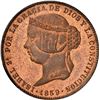 Image 1 : SPAIN, Madrid, copper pattern 25 céntimos de real, Isabel II, 1859, bust left, rare, NGC MS 64 RB, "