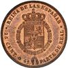 Image 2 : SPAIN, Madrid, copper pattern 25 céntimos de real, Isabel II, 1859, bust left, rare, NGC MS 64 RB, "